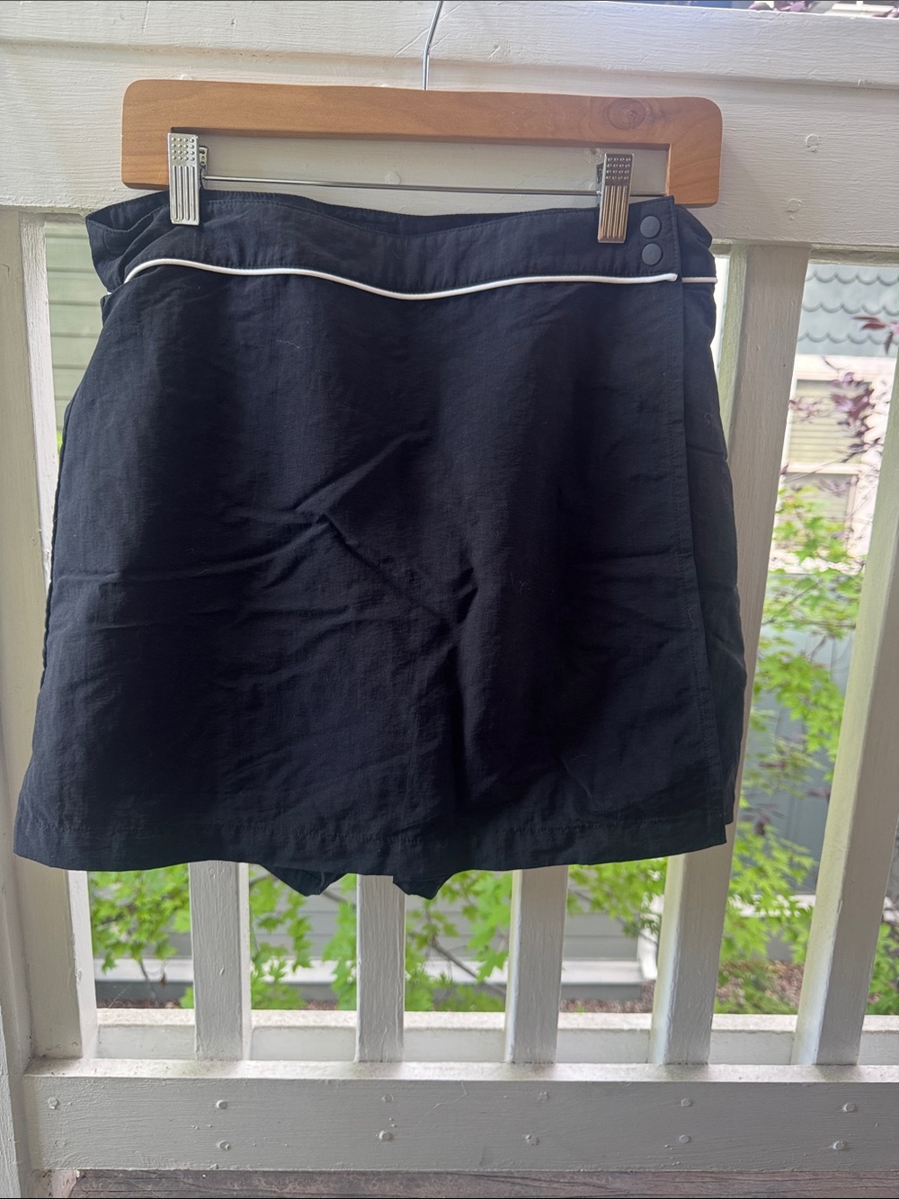 Patagonia Black Mini Skort with White Piping